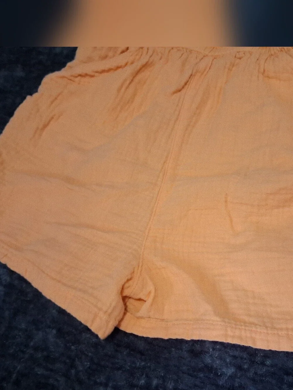 Wonder Nation Orange Shorts Sleeveless Romper Girls 7/8 100% Cotton